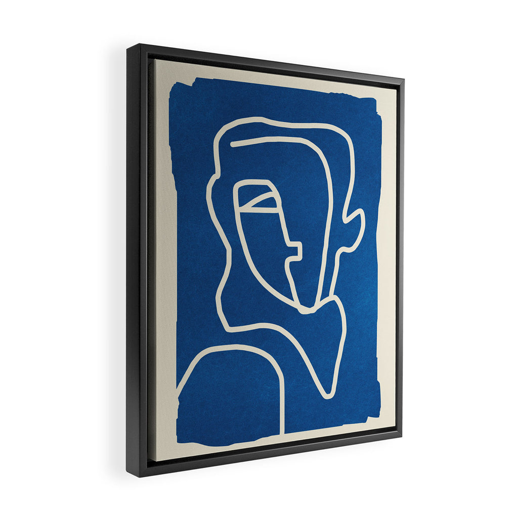 Abstract Minimal Woman Portrait Framed Canvas Print Gallery Image 2