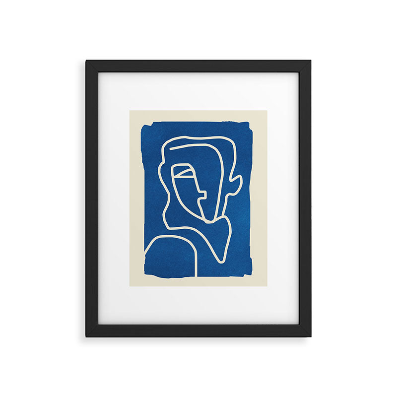 Abstract Minimal Woman Portrait Framed Art Print Gallery Image 5