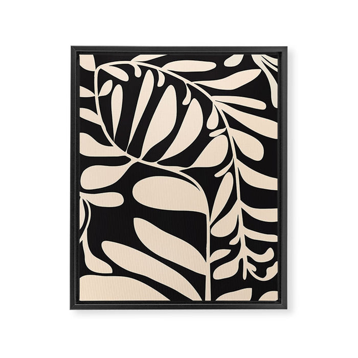 Abstract Plant 3/4 Framed Canvas Print Gallery Image 1