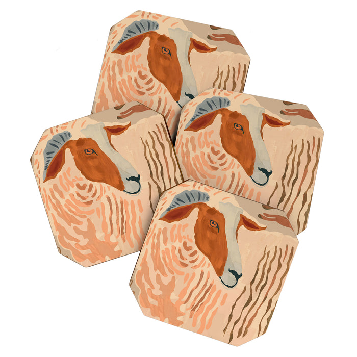 Abstract Rustic Ram 2 Coaster Gallery Image 1
