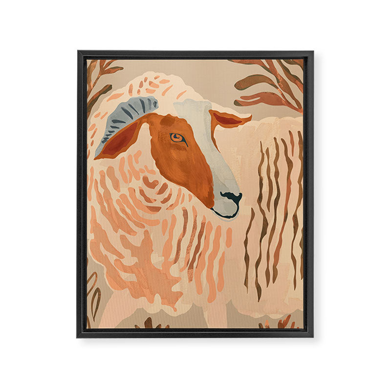 Abstract Rustic Ram 2 Framed Canvas Print Gallery Image 8