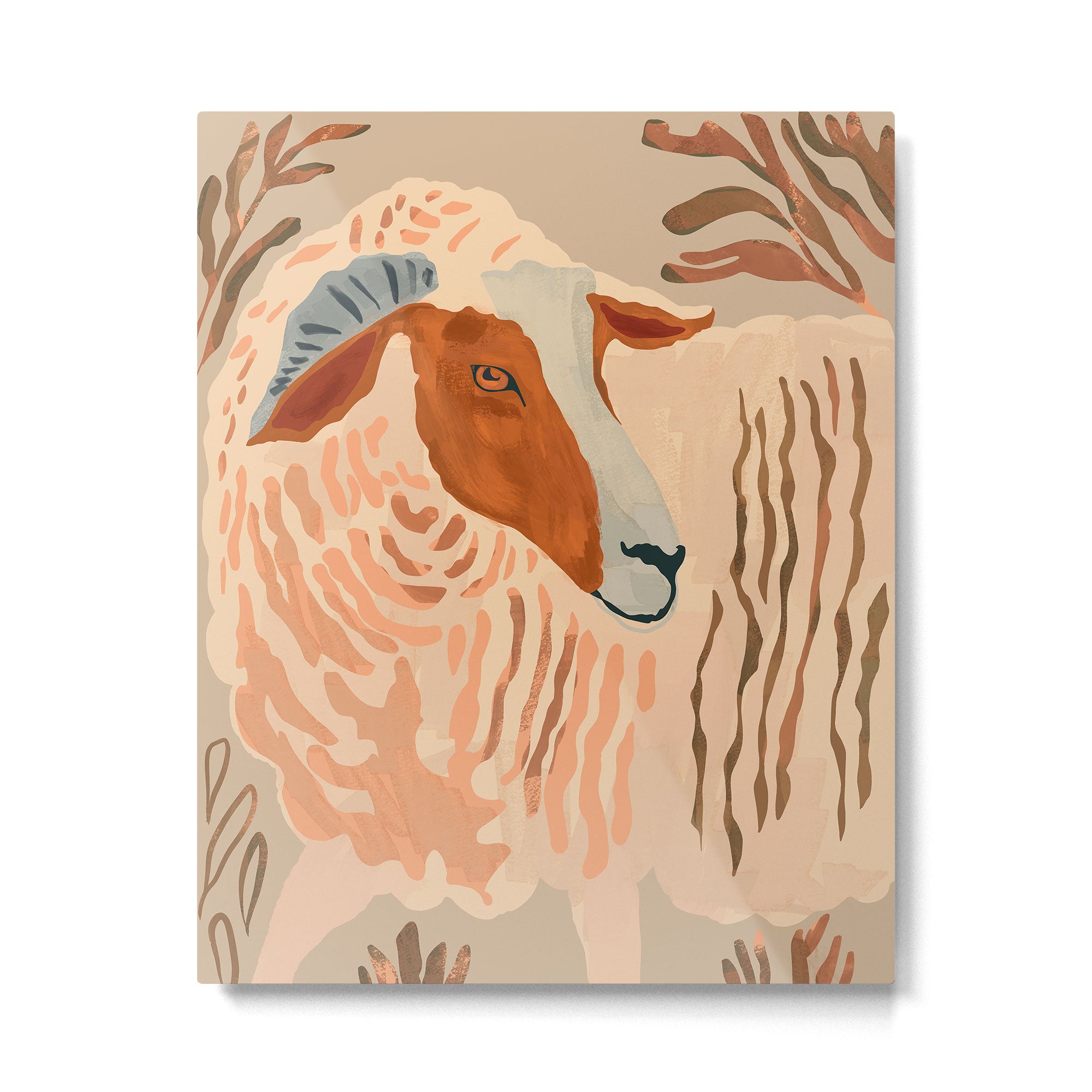 Abstract Rustic Ram 2 Metal Print Gallery Image 6