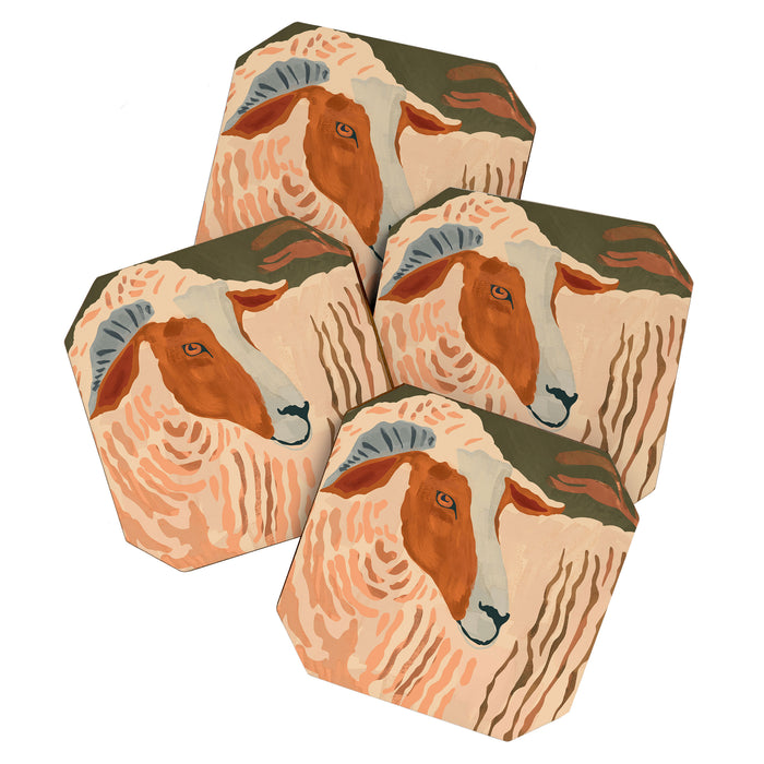 Abstract Rustic Ram 3 Coaster Gallery Image 1