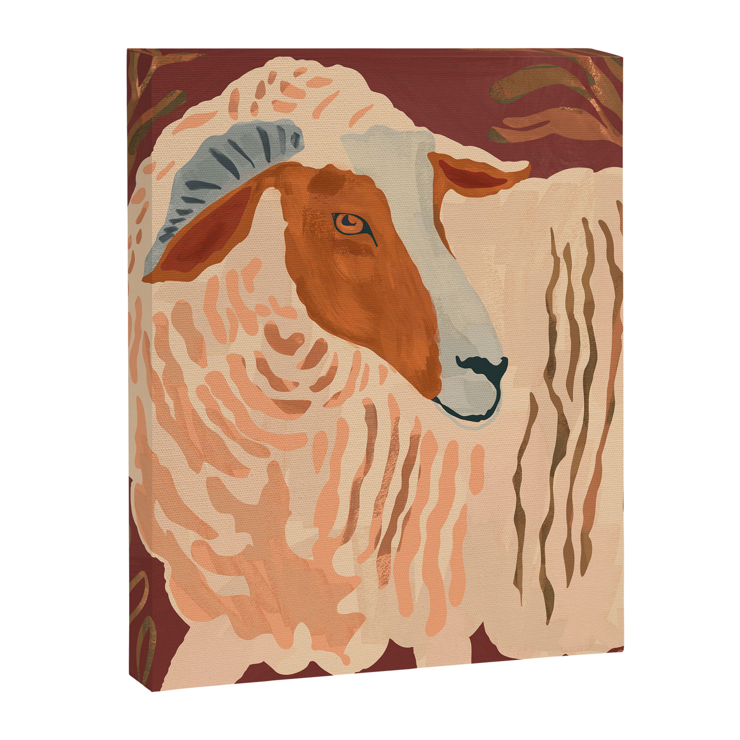 Abstract Rustic Ram Canvas Print Gallery Image 8