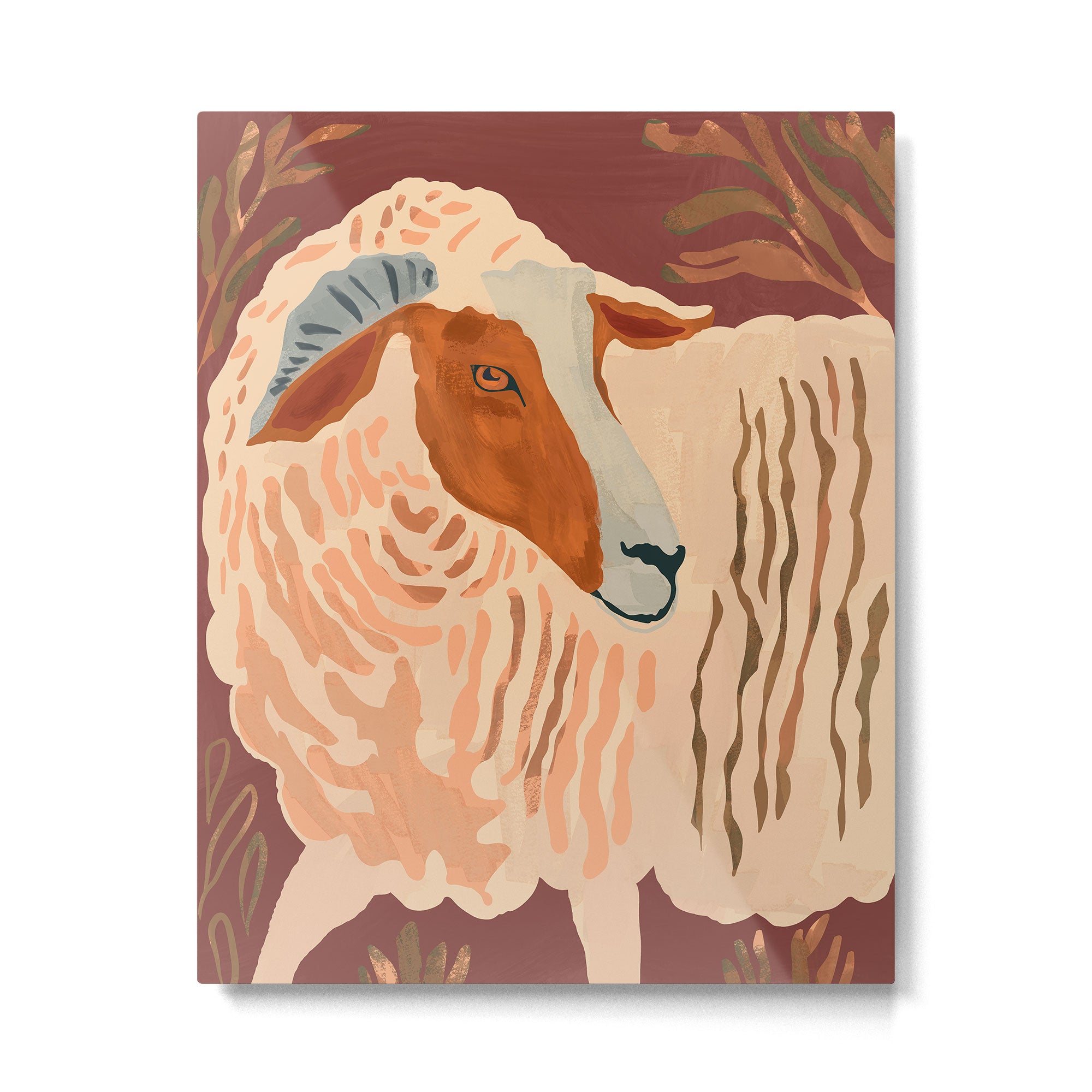 Abstract Rustic Ram Metal Print Gallery Image 6