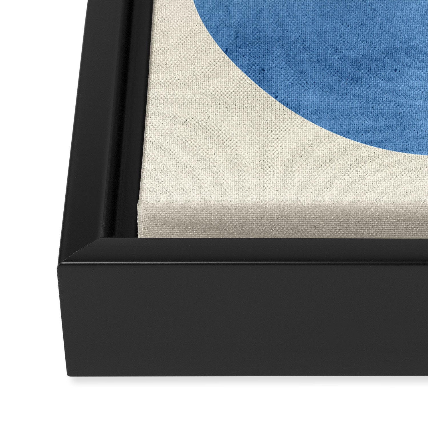 Abstract Shapes 37-Blue Framed Canvas Print Gallery Image 3
