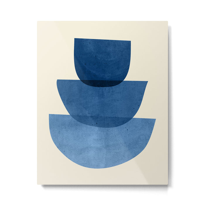 Abstract Shapes 37-Blue Metal Print Gallery Image 1