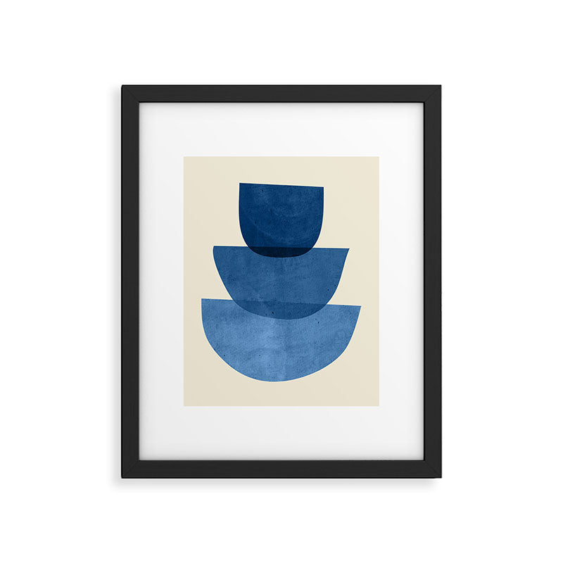 Abstract Shapes 37-Blue Framed Art Print Gallery Image 5