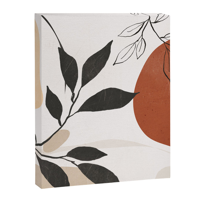 Abstract Shapes and Leaves 2 Canvas Print Gallery Image 1