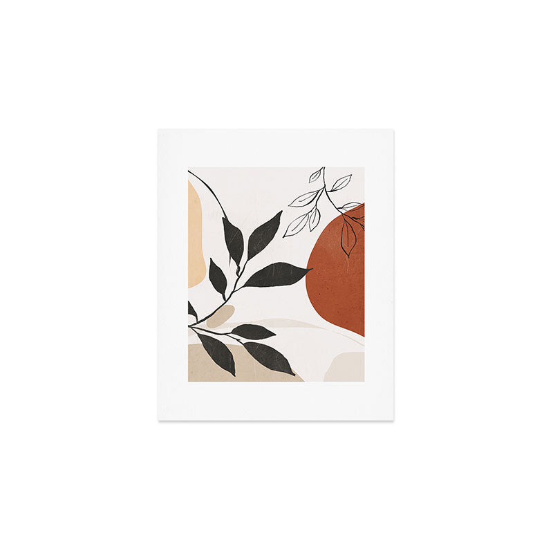 Abstract Shapes and Leaves 2 Art Print Gallery Image 1