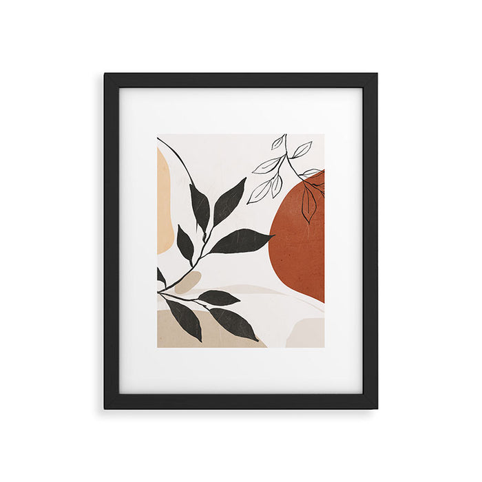 Abstract Shapes and Leaves 2 Framed Art Print Gallery Image 1