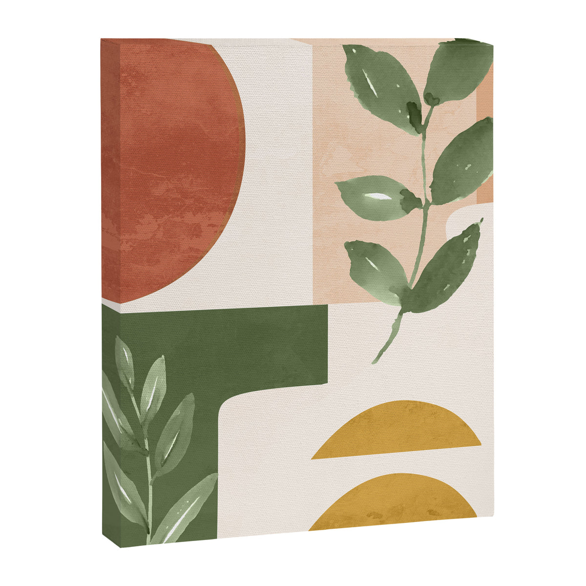 Abstract Shapes and Leaves Canvas Print Gallery Image 6