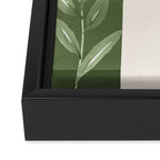 Abstract Shapes and Leaves Framed Canvas Print Gallery Image 3