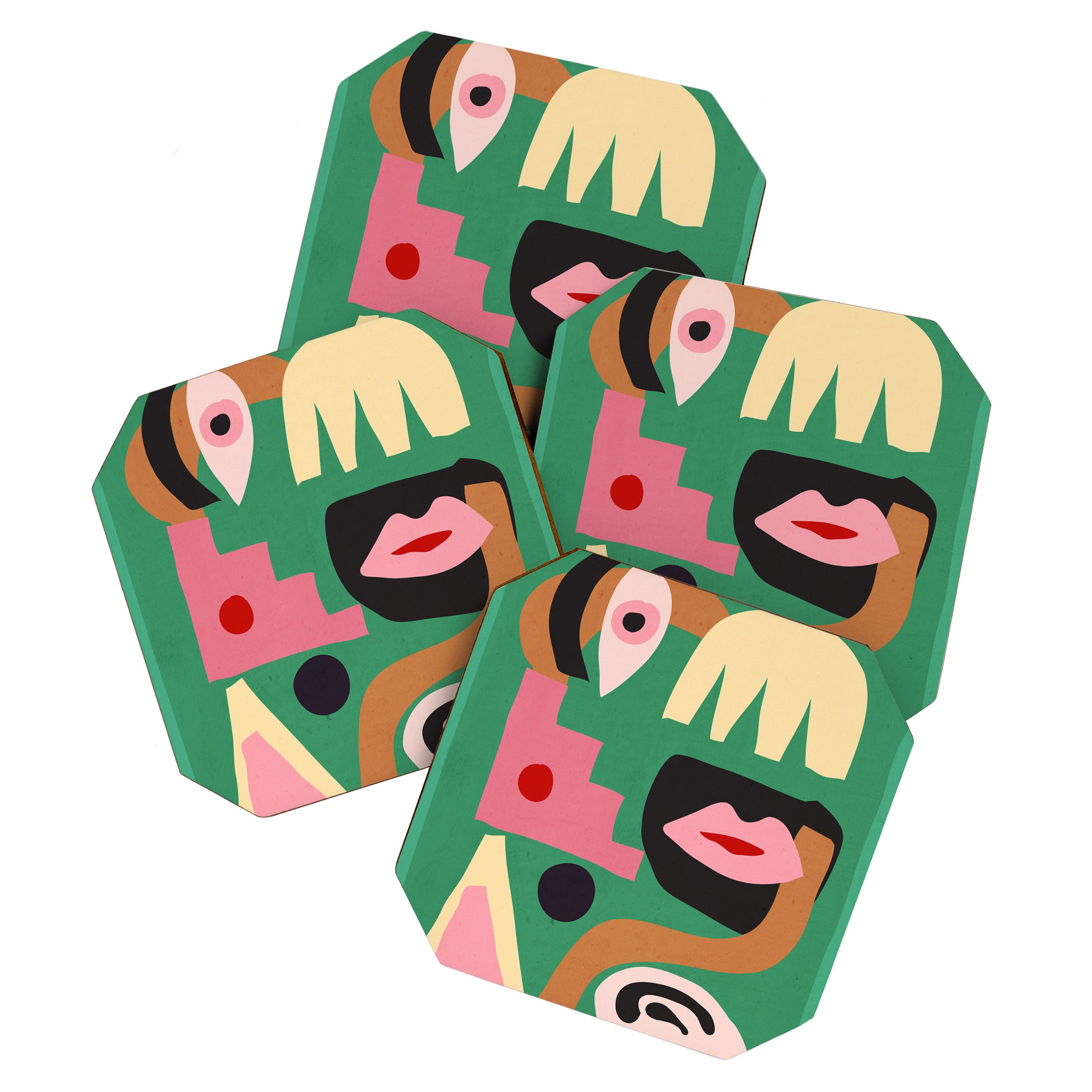 Abstract Shapes Modern Art 7 Coaster Gallery Image 1