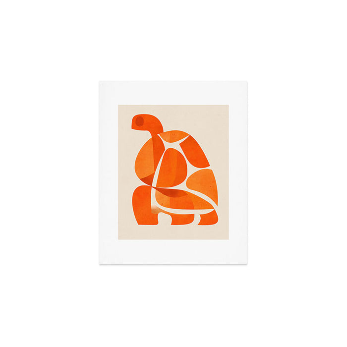 Abstract Turtle in Orange Art Print Gallery Image 1