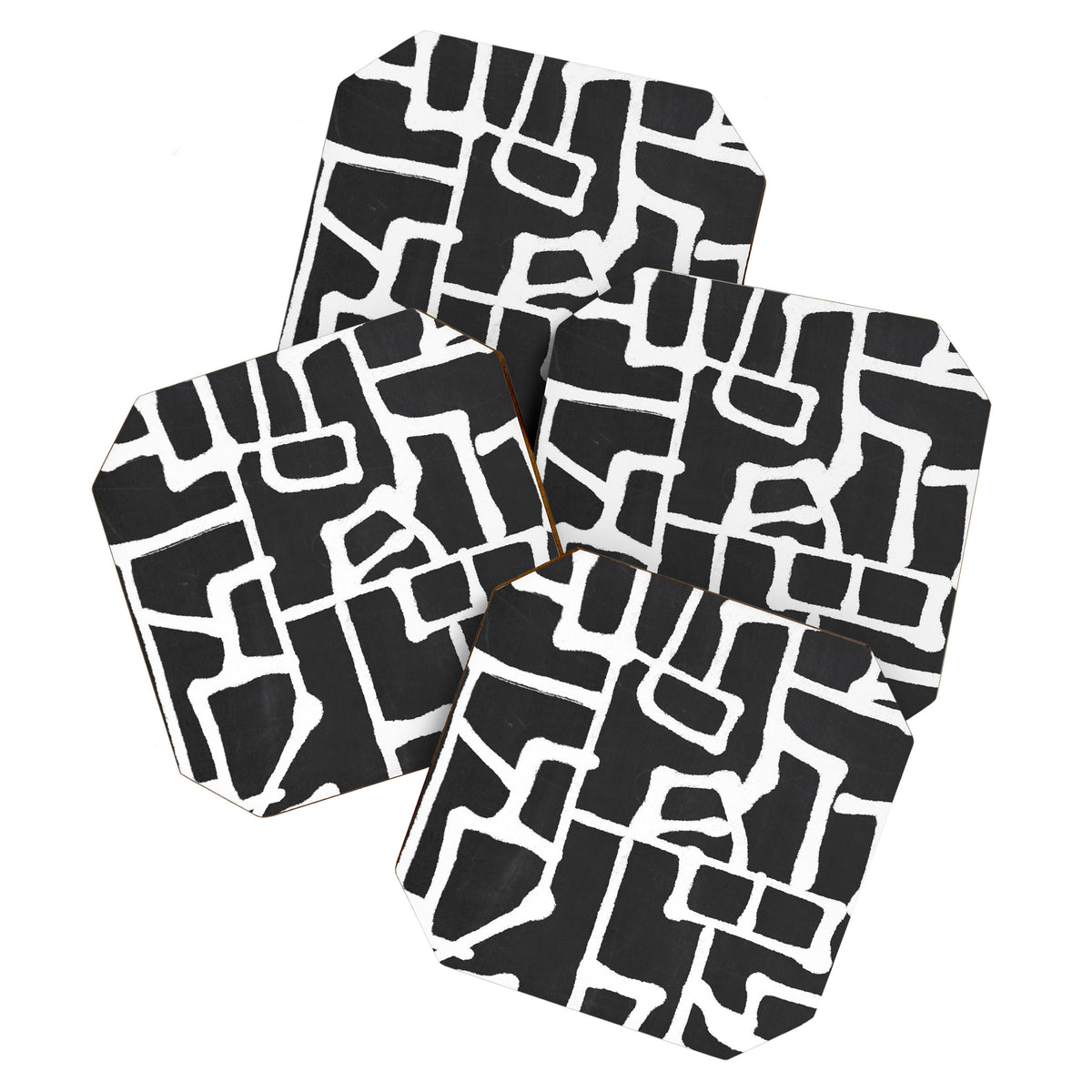 abstract-black and white Coaster Gallery Image 1