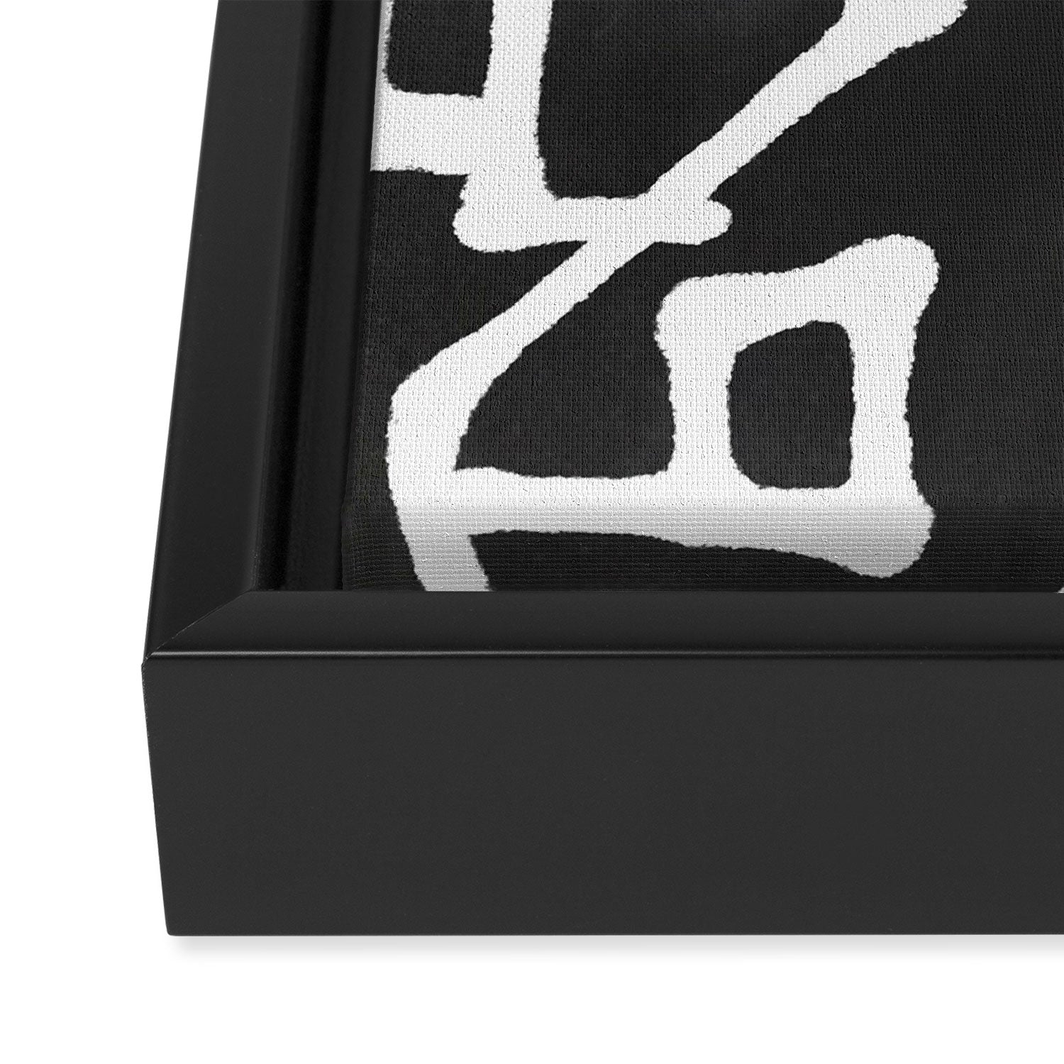 abstract-black and white Framed Canvas Print Gallery Image 3