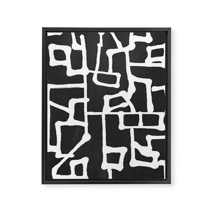 abstract-black and white Framed Canvas Print Gallery Image 1