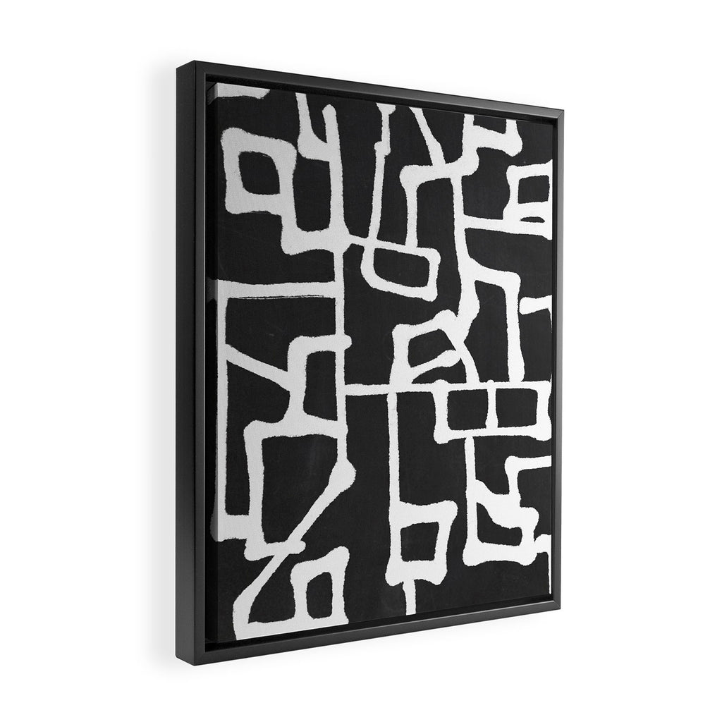 abstract-black and white Framed Canvas Print Gallery Image 2