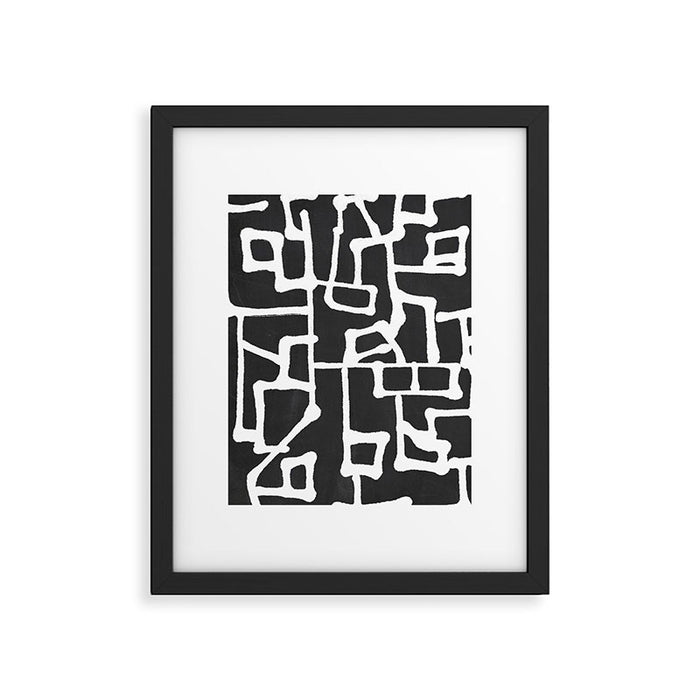 abstract-black and white Framed Art Print Gallery Image 1