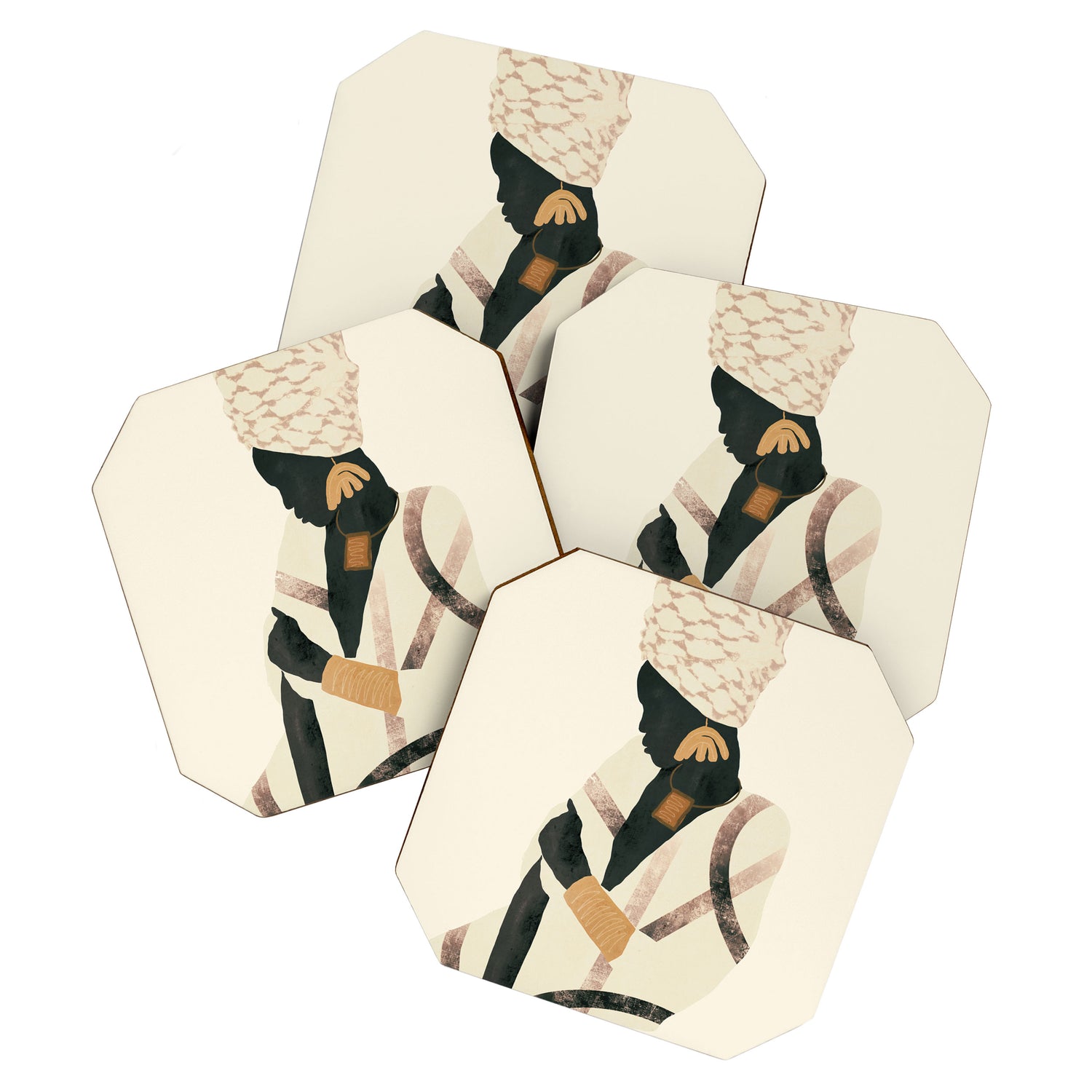 African Woman 2 Coaster Gallery Image 1