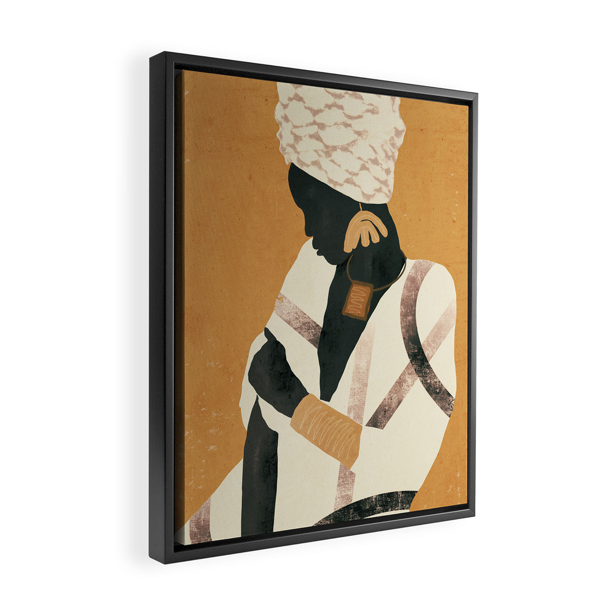 African Woman Framed Canvas Print Gallery Image 2