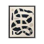Black and White Snake Framed Canvas Print Gallery Image 8