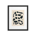 Black and White Snake Framed Art Print Gallery Image 6