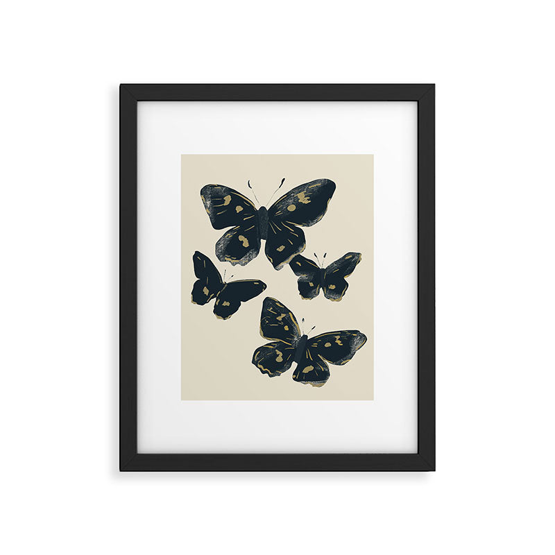 Black Butterflies 2 Framed Art Print Gallery Image 4