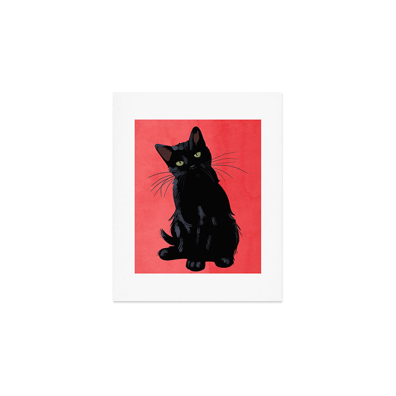 Black cat 2 Art Print Gallery Image 1