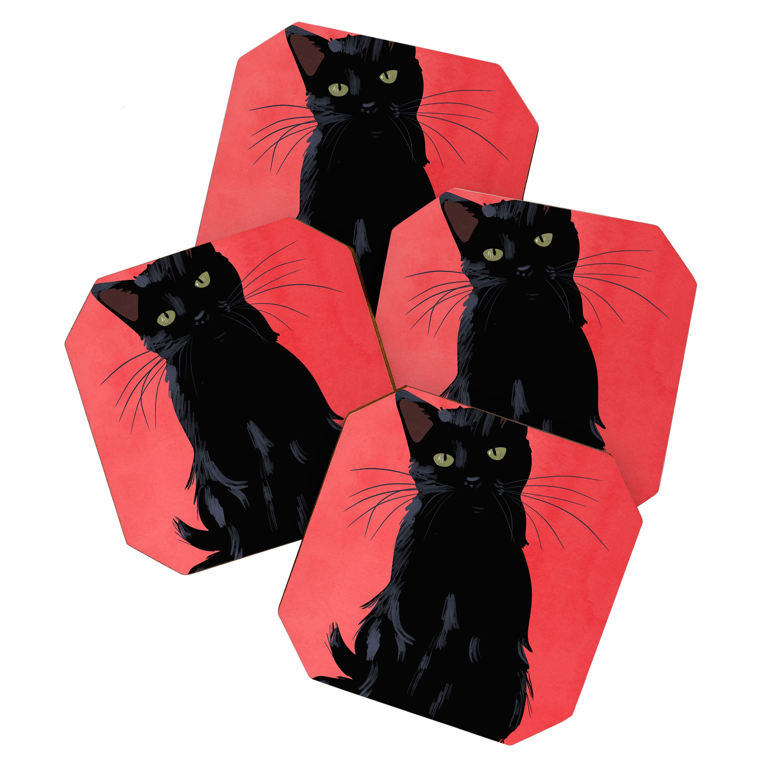 Black cat 2 Coaster Gallery Image 1