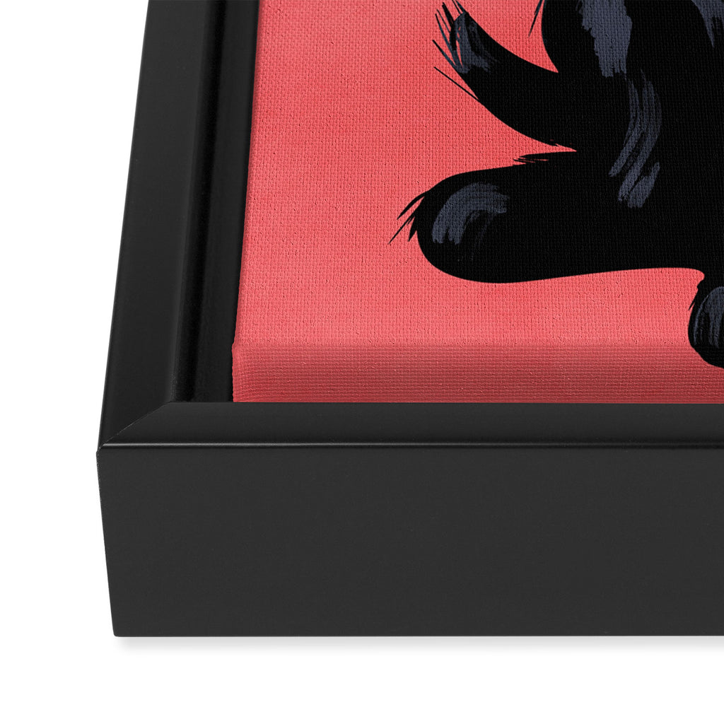 Black cat 2 Framed Canvas Print Gallery Image 3