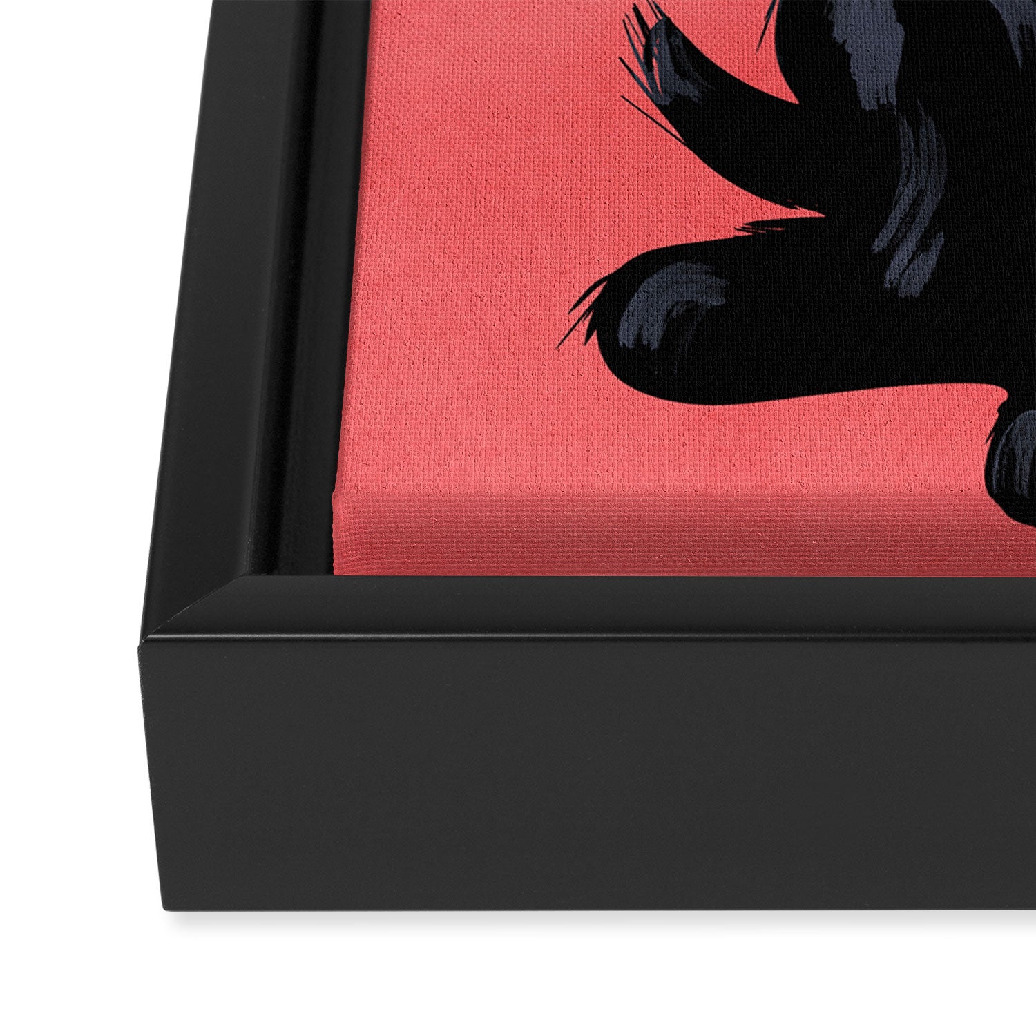 Black cat 2 Framed Canvas Print Gallery Image 3
