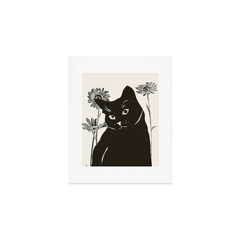 Black Cat 3 Art Print Gallery Image 1
