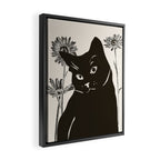 Black Cat 3 Framed Canvas Print Gallery Image 2