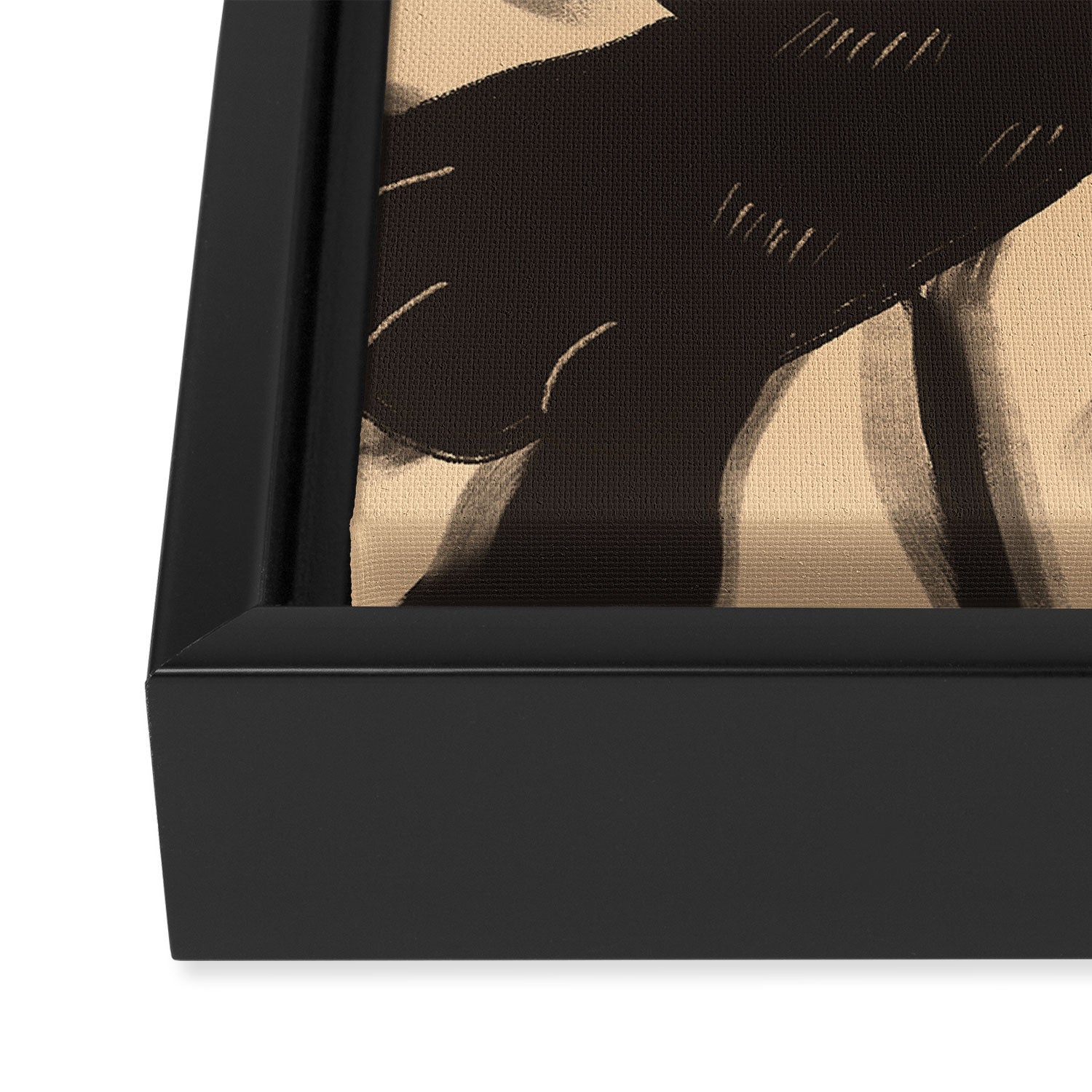 Black Cat 4 Framed Canvas Print Gallery Image 3