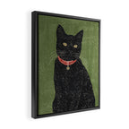 Black Cat 5 Framed Canvas Print Gallery Image 2