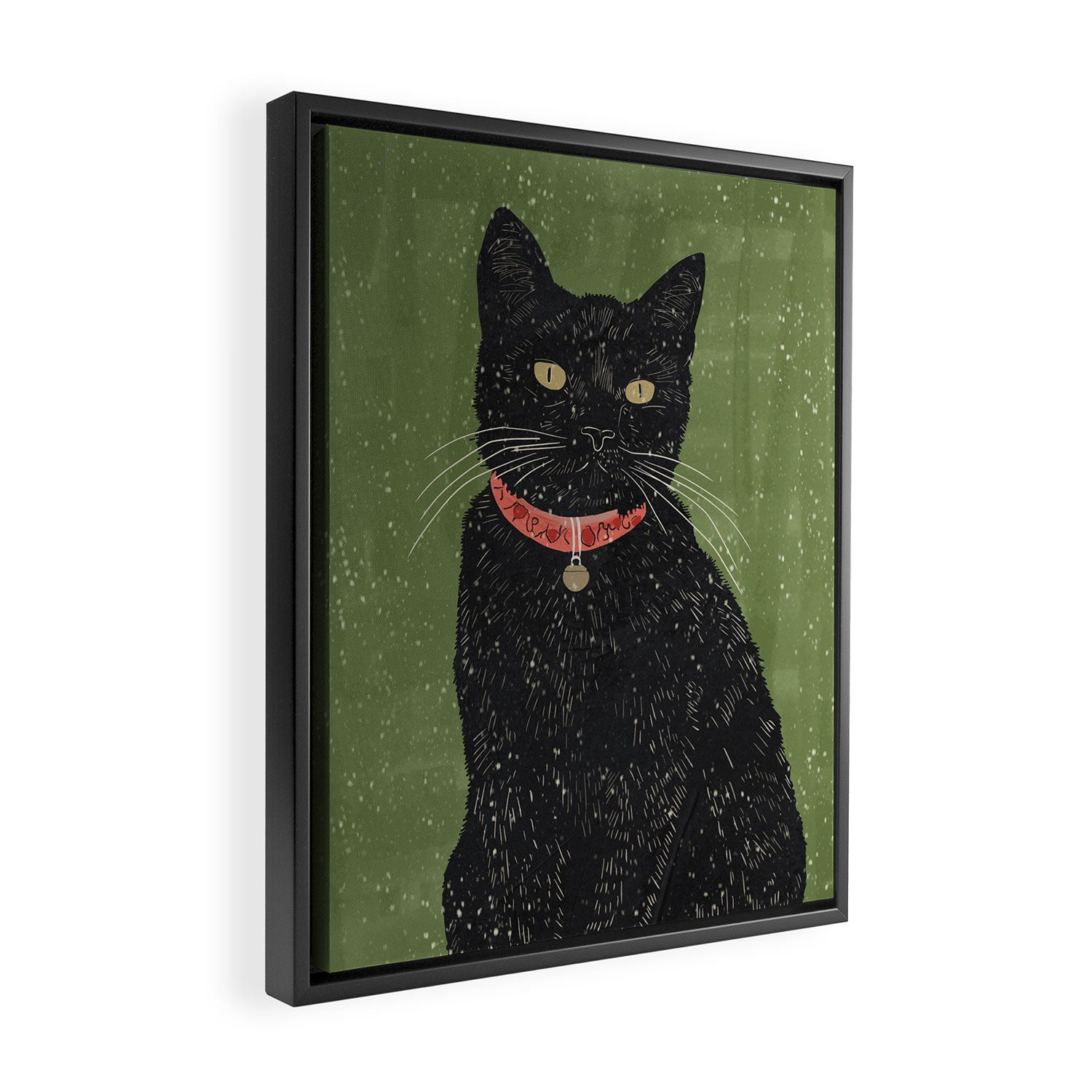 Black Cat 5 Framed Canvas Print Gallery Image 2