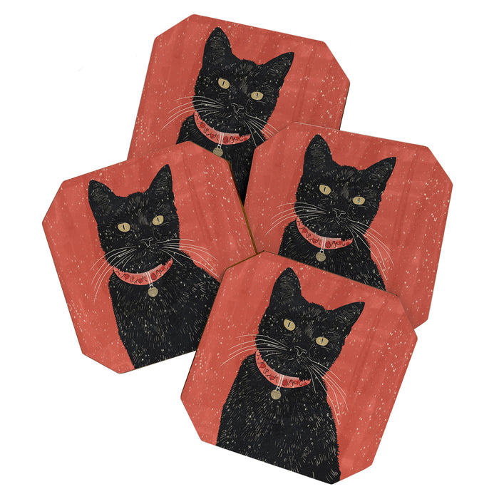 Black Cat 6 Coaster Gallery Image 1