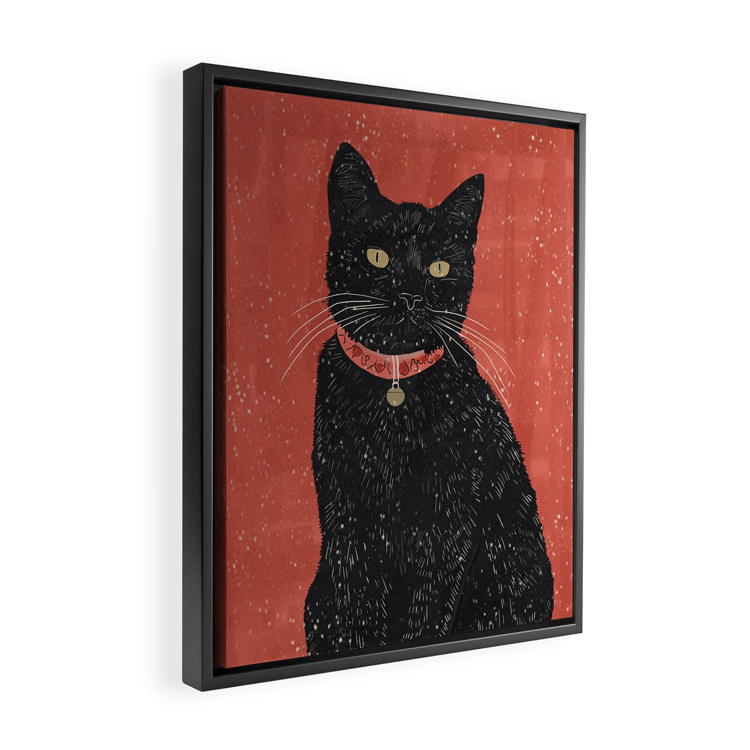 Black Cat 6 Framed Canvas Print Gallery Image 2