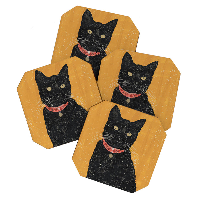 Black Cat 7 Coaster Gallery Image 1