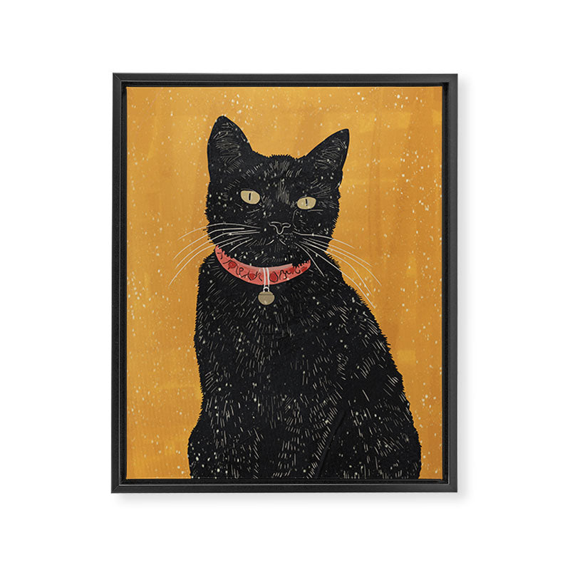 Black Cat 7 Framed Canvas Print Gallery Image 6