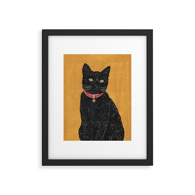 Black Cat 7 Framed Art Print Gallery Image 5