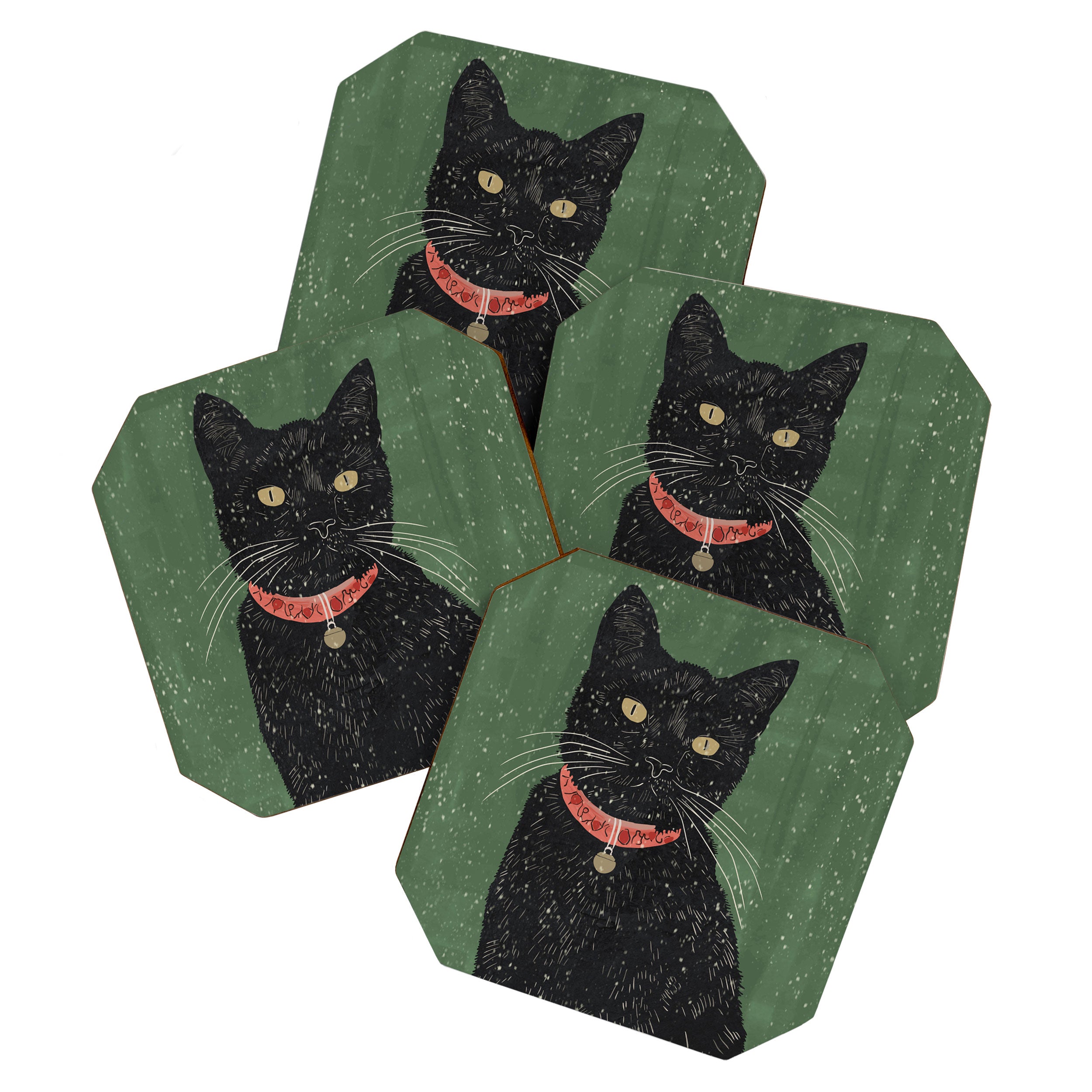 Black Cat 8 Coaster Gallery Image 1
