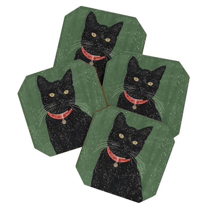 Black Cat 8 Coaster Gallery Image 1