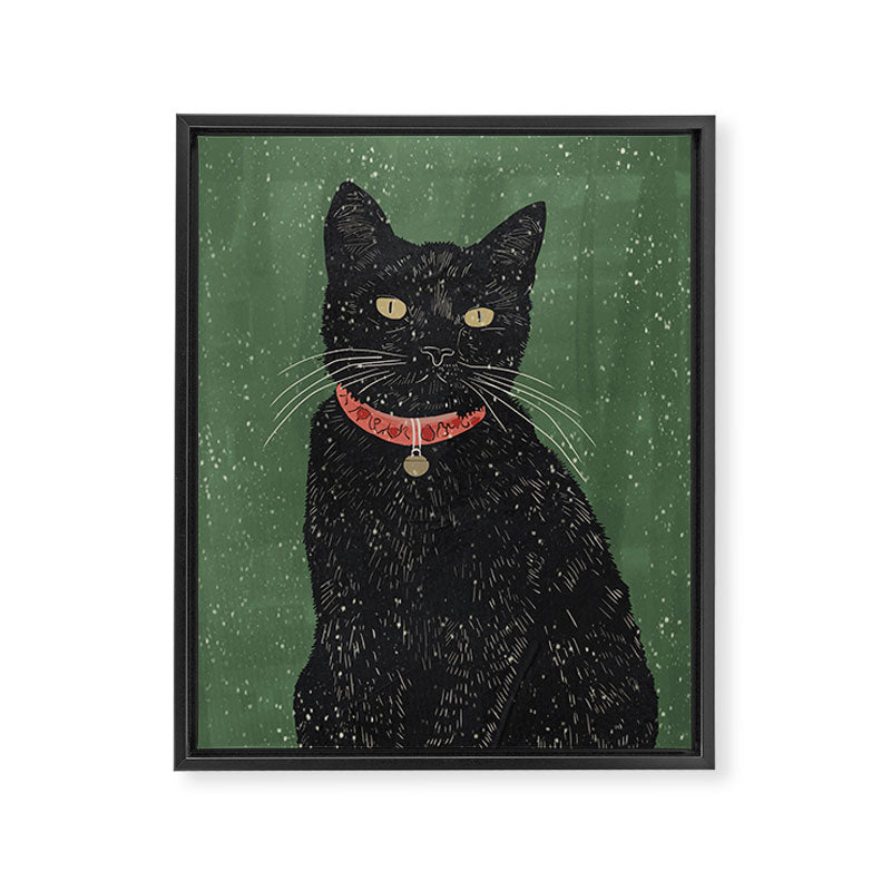 Black Cat 8 Framed Canvas Print Gallery Image 6
