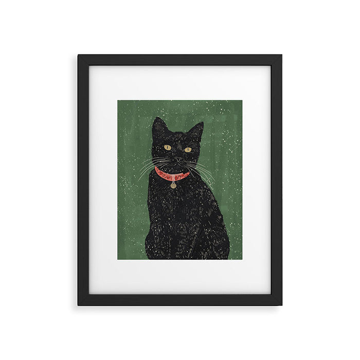 Black Cat 8 Framed Art Print Gallery Image 1