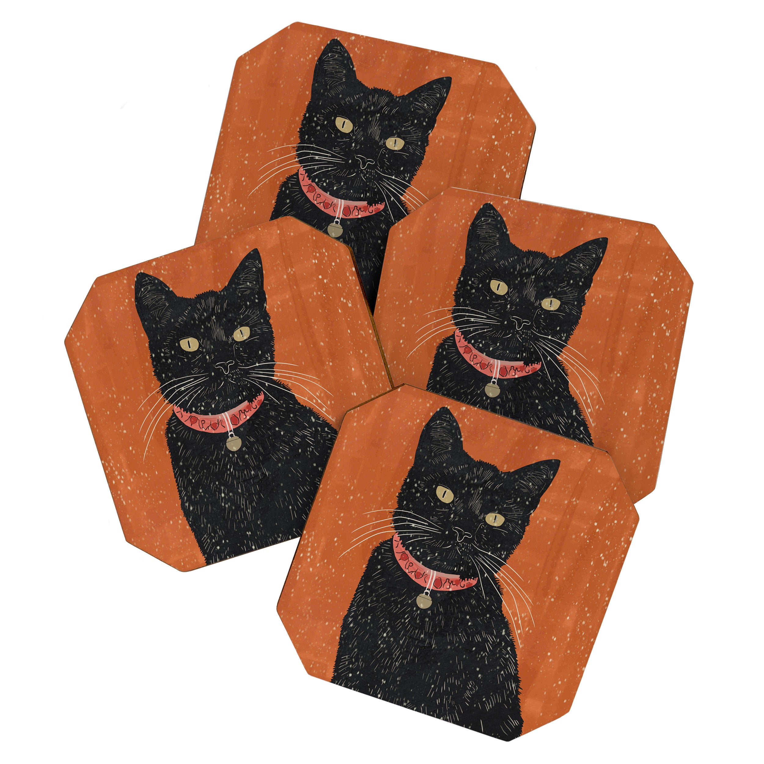 Black Cat 9 Coaster Gallery Image 1