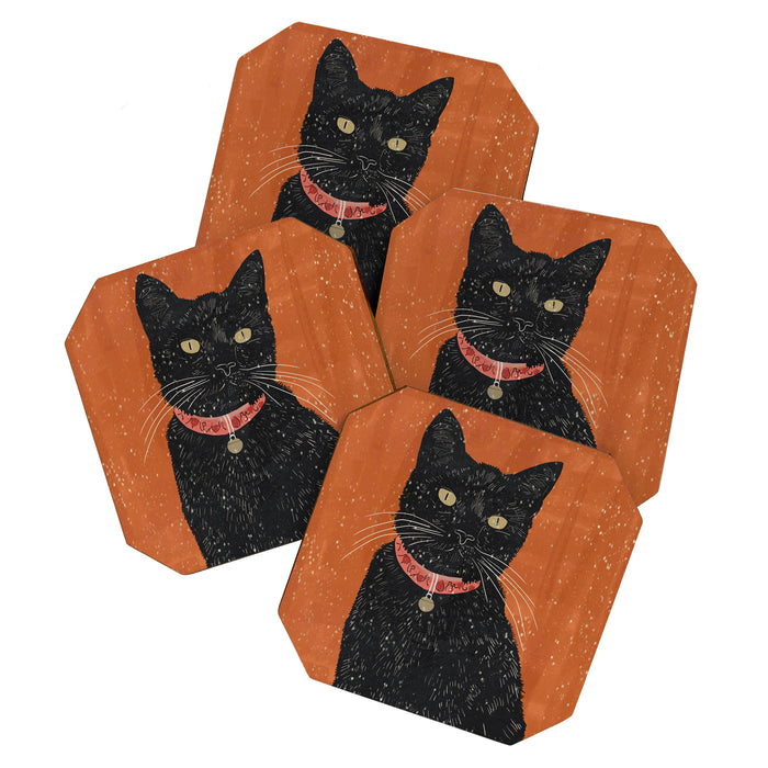 Black Cat 9 Coaster Gallery Image 1