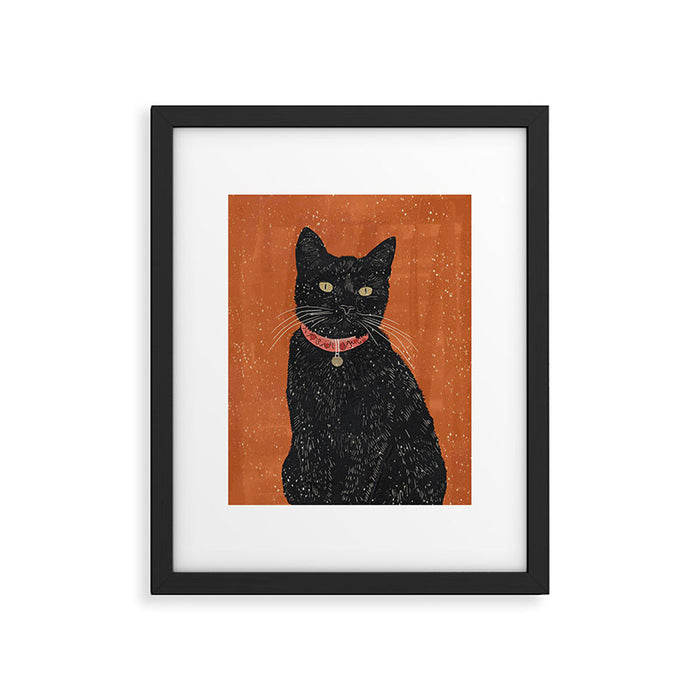 Black Cat 9 Framed Art Print Gallery Image 1